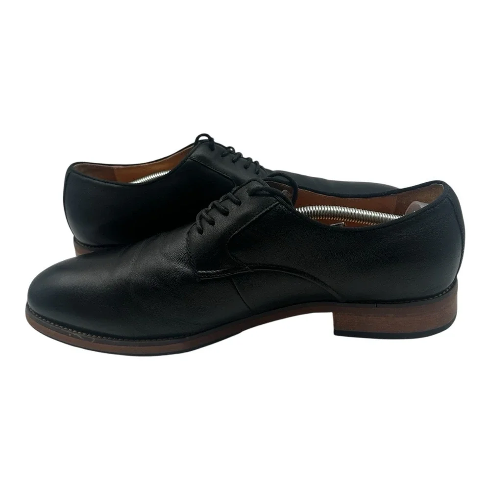 Florsheim Blaze Oxford Dress Shoes Men Sz 12 D Black Leather 14198-001 Plain Toe